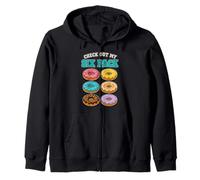 Funny Check Out My Six Pack Novelty Donuts Men's Pack Zip Hoodie