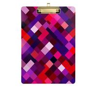 Funny Checkered Plaid Purple Red Patient Pad Plastic For Nurses Home Contractor Size 9 x 12