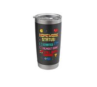 Funny Checklist Homework Status Still Busy Gaming Stainless Steel Insulated Tumbler