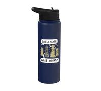 Funny Checkmate for Chess Player Chess Board Chess Master Stainless Steel Insulated Water Bottle