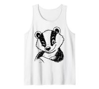 Funny Cheeky Badger Sweet Wink Gesture Tank Top