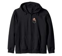 Funny Cheeky Bigfoot Sasquatch In My Pocket Middle Finger Zip Hoodie