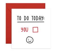 Funny Cheeky Love Card - To Do Today: You - Naughty Anniversary, Valentines Day Greetings for Him, Her, Couples, Boyfriend, Girlfriend, Wife, Husband, Women, Men - Comes with Fun Stickers