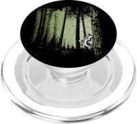 Funny Cheeky Raccoon In Dark Twilight Forest PopSockets PopGrip for MagSafe