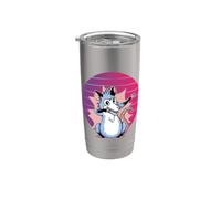 Funny Cheerful Looking opposum Dances and Does a dab Animals Stainless Steel Insulated Tumbler