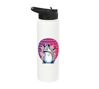 Funny Cheerful Looking opposum Dances and Does a dab Animals Stainless Steel Insulated Water Bottle