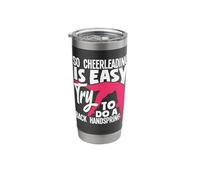 Funny Cheerleader is Easy Do A Back Handspring Cheerleading Stainless Steel Insulated Tumbler