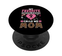 Funny Cheerleading Mother Cheer Mom My Favorite Cheerleader PopSockets Adhesive PopGrip