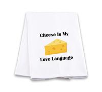 Funny Cheese Kithcen Towel Cheese Is My Love Language Tea Towel Food Dish Towel Cheese Lover Gift