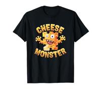 Funny Cheese Lover Design Cheese Monster T-Shirt