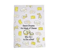 Funny Cheese Lovers Gifts Sweet Dreams are Made of Cheese Who Am I to Dis a Brie Kitchen Towels Sweet Housewarming Dish Towel (Dis a Brie)