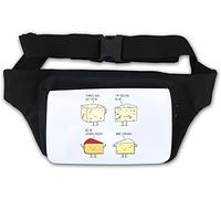 Funny Cheese Puns Feta Blue Gouda Brie Waist Bag Fanny Pack White