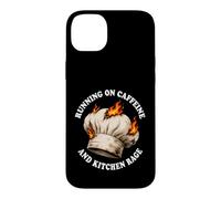 Funny Chef Running On Caffeine Kitchen Rage Hat Fire Humor Case for iPhone 14 Plus
