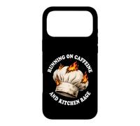Funny Chef Running On Caffeine Kitchen Rage Hat Fire Humor Case for iPhone 17 Pro Max