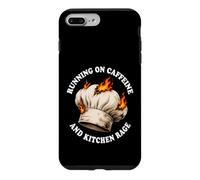 Funny Chef Running On Caffeine Kitchen Rage Hat Fire Humor Case for iPhone 7 Plus/8 Plus