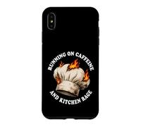 Funny Chef Running On Caffeine Kitchen Rage Hat Fire Humor Case for iPhone XS Max