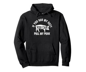 Funny Chef T-Shirt Rub My Butt Pull My Pork BBQ Grill Gift Pullover Hoodie