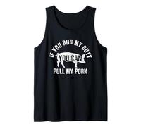 Funny Chef T-Shirt Rub My Butt Pull My Pork BBQ Grill Gift Tank Top