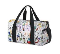 Funny Chemical Formula Sports Duffel Bag Formula Weekend Overnight Bag Tote Holdall Casual Travel Gym Duffel Bags for Kids Girls Boys Women Men