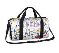 Funny Chemical Formula Sports Duffel Bags Formula Weekend Overnight Bag Casual Tote Holdall Travel Gym Luggage Duffel Bag for Kids Girls Boys Women Men
