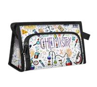Funny Chemical Formula Travel Toiletry Bag for Women Men Girls Boys Formula Multifunctional Makeup Pouch Bag Wash Toiletries Cosmetic Organizer Shower Bag
