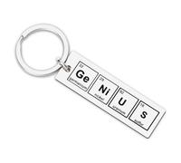 Funny Chemistry Element Keychain Gift Creative Chemical Periodic Table Character Words Quote Keychain for Women Men Girls, Ge Ni U S, S