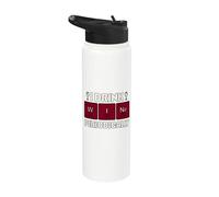 Funny Chemistry Pun I Drink Wine Periodically Element Stainless Steel Insulated Water Bottle