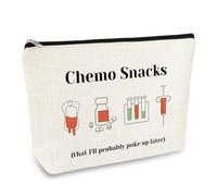 Funny Chemo Gifts Makeup Bag Cancer Survivor Get Well Soon Gifts for Women Chemo Patients Cancer Gift for Sick Friends Condolence Chemo Snacks Care Pouch After Surgery Recovery Gifts Cosmetic Bag