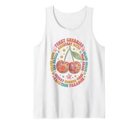 Funny Cherries Retro Groovy Summer Vibes Boho Sweetest Bites Tank Top