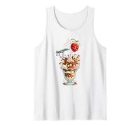 Funny Cherry Diving Into Ice Cream Sundae Tank Top