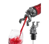 Funny Cherub Wine Pourer, Novelty Angel Bottle Stopper and Liquor Pour Spout, Metal Upside-Down Cherub Wine Bottle Topper for Party Bar Cart Decor, Gag Gift for Wine Lovers, Fits Most Bottles