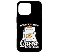 Funny Chess Marriage Joke - Divorce Reason Queen Takes King Case for iPhone 16 Pro