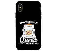 Funny Chess Marriage Joke - Divorce Reason Queen Takes King Case for iPhone X/XS