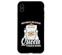 Funny Chess Marriage Joke - Divorce Reason Queen Takes King Case for iPhone XS Max