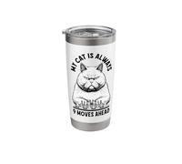 Funny Chess Player My Cat is Always 9 Moves Ahead Checkmate Stainless Steel Insulated Tumbler
