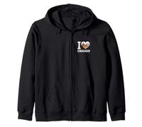 Funny Chicago Love I Love Chicago I Red Heart Chicago Zip Hoodie