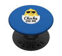 Funny Chick Sunglasses Chicks Dig Me Easter Spring Humor PopSockets Adhesive PopGrip