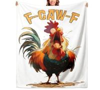 Funny Chicken Blanket, Soft Warm Bed Throw, 39.37x59.06 Inches Wrap with Feature, Plush Velvet Material Comforter, Bedroom Decor with Cute Design, Novelty Blanket for Teens Adults