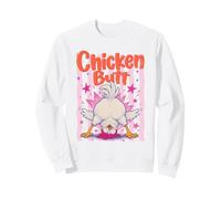Funny Chicken Butt Cartoon Humor Sweatshirt