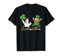 Funny Chicken Clover St Patricks Day Womens Mens Kids T-Shirt