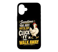 Funny Chicken Cluck It Sarcasm Humor Case for iPhone 16 Plus