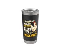 Funny Chicken Cluck It Sarcasm Humor Stainless Steel Insulated Tumbler