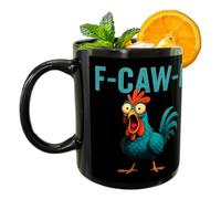 Funny Chicken Coffee Mug - 12oz Drinkware Rooster Ceramic Mugs, for Morning Coffee Brewing at Home, Offices Desk Beverage Use and Weekend Breakfast Tea