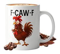 Funny Chicken Coffee Mug - Screaming Rooster Meme Cup | Humour Mug - Ceramic Material | Dishwasher Safe Drinkware | Gift Coffee Mug - Home Office | Use of Tee-Wa