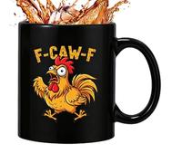 Funny Chicken Coffee Mugs, 11oz Ceramic Mug, Novelty Rooster Coffee Mug, Humorous Animal Tea Cups for Men Women, Drinking Cups for Animal Lover's, Farmhouse, Home Decor