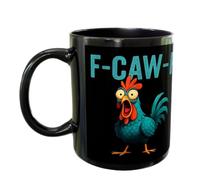Funny Chicken Coffee Mugs - 12oz Drinkware Rooster Ceramic Mugs, Novelty Cup | Farmhouse Style Chicken Lover Mug for Coffee Tea Hot Cocoa Milk | Cute Hen Themed Ceramic Cup for Women Men Coworkers Fri