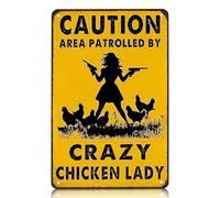 Funny Chicken Coop Metal Wall Decor 30x20cm, Yellow + Black Iron Sign, Chicken Gifts for Chicken Lovers, Ideal for Farm Decor, Modern Farmhouse Decor, Chickens Coop Decor & Garden Ornaments Display