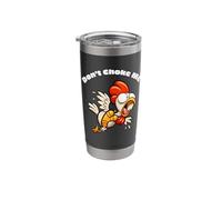 Funny Chicken Don't Choke Me Cartoon Scared Chicken Stainless Steel Insulated Tumbler