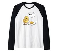 Funny Chicken & Egg Bro is That You Dark Humor Graphic Raglan Baseball Tee