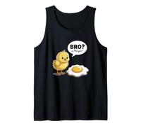 Funny Chicken & Egg Bro is That You Dark Humor Graphic Tank Top
